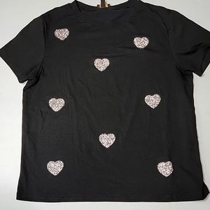 Women's heart short sleeve shirt